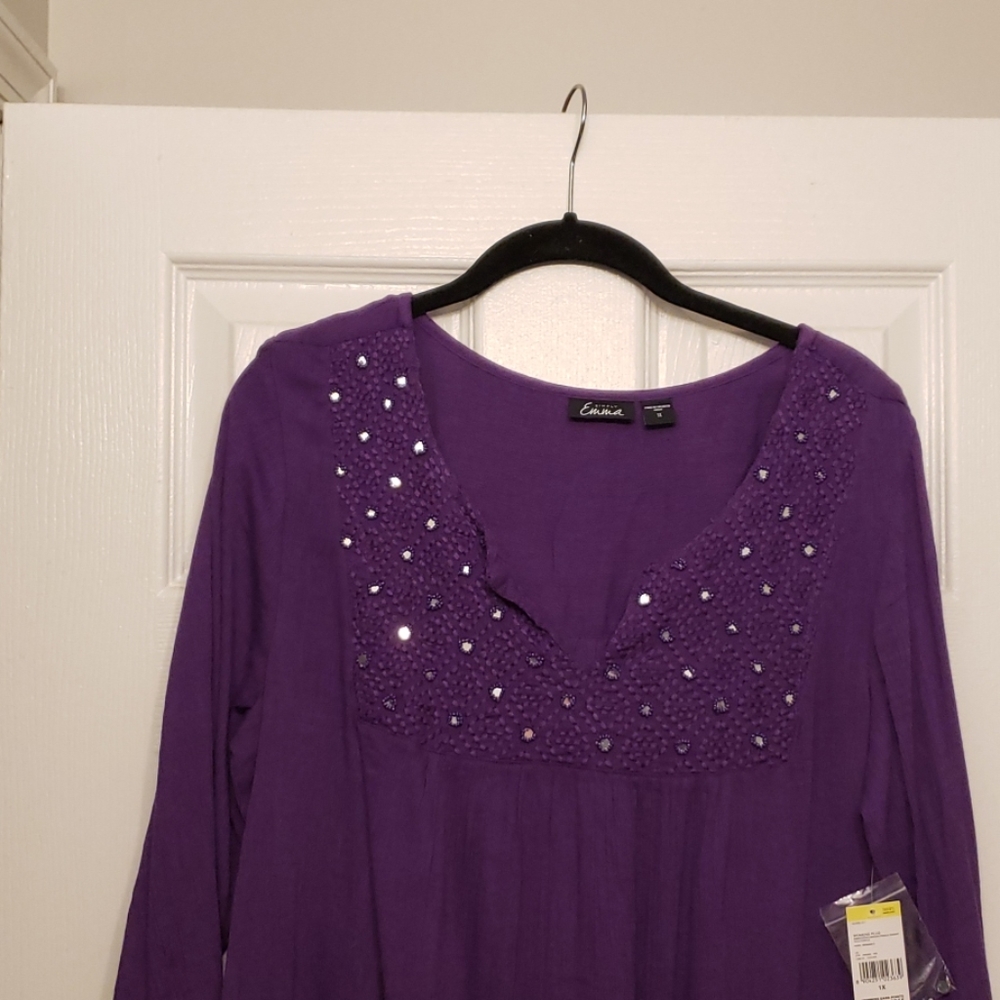 Purple Peasant Top